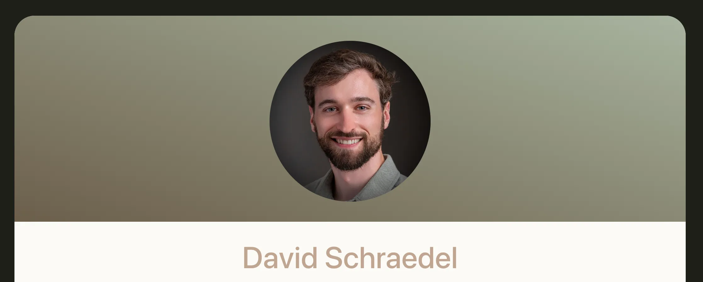 Voice-first portfolio site homepage with featured projects grid